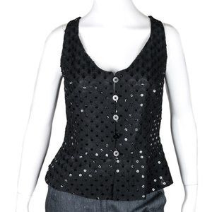 💙💖 Vintage Giorgio Armani Black Sequin Tank
